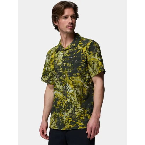 Columbia Tech Trail Utility Printed Woven Short Sleeve Férfi Ing 764-Antique Moss