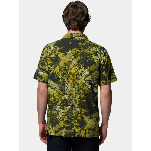 Columbia Tech Trail Utility Printed Woven Short Sleeve Férfi Ing 764-Antique Moss