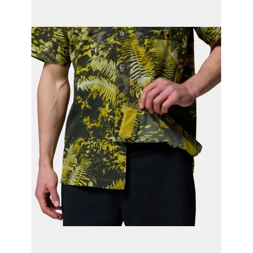 Columbia Tech Trail Utility Printed Woven Short Sleeve Férfi Ing 764-Antique Moss