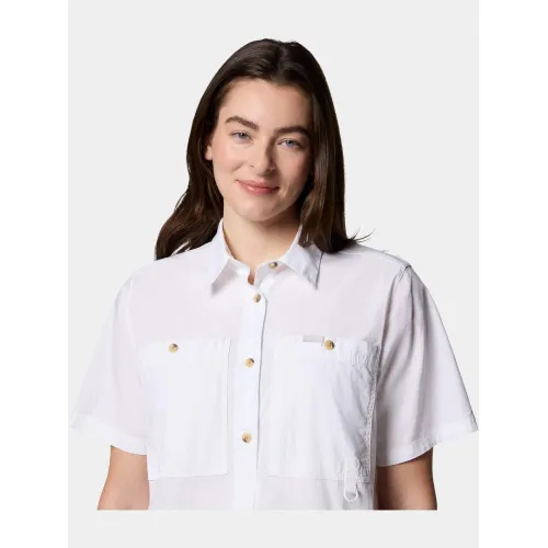 Columbia Brea Falls Woven Short Sleeve Shirt Női Ing, Blúz 100-White