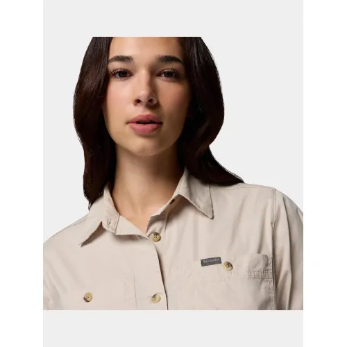 Columbia Brea Falls Woven Short Sleeve Shirt Női Ing, Blúz 278-Dark Stone