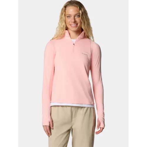 Columbia Weekend Ascent Half Zip Női Sport felső 669-Pink Sand