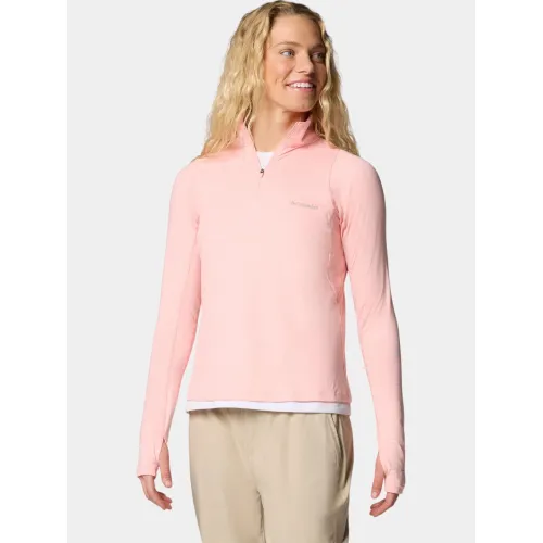 Columbia Weekend Ascent Half Zip Női Sport felső 669-Pink Sand