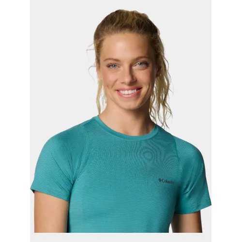 Columbia Weekend Ascent Short Sleeve Shirt Női Fitness felső 330-Teal