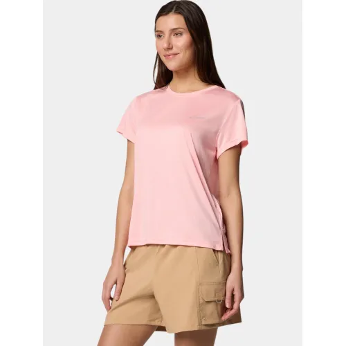 Columbia BlueVista Hill SS Crew Női Sport felső 669-Pink Sand