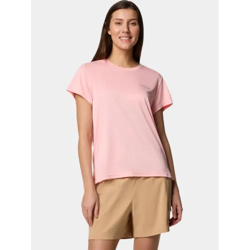 Columbia BlueVista Hill SS Crew Női Sport felső 669-Pink Sand