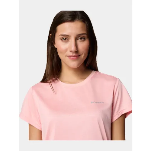 Columbia BlueVista Hill SS Crew Női Sport felső 669-Pink Sand