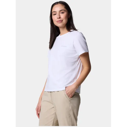 Columbia Sun Trek Short Sleeve II Női Fitness felső 100-White