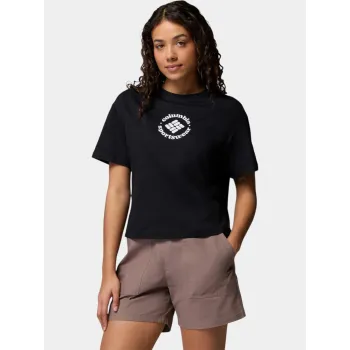 Columbia Rolling Bend Graphic Relaxed Crop Short Sleeve Shirt