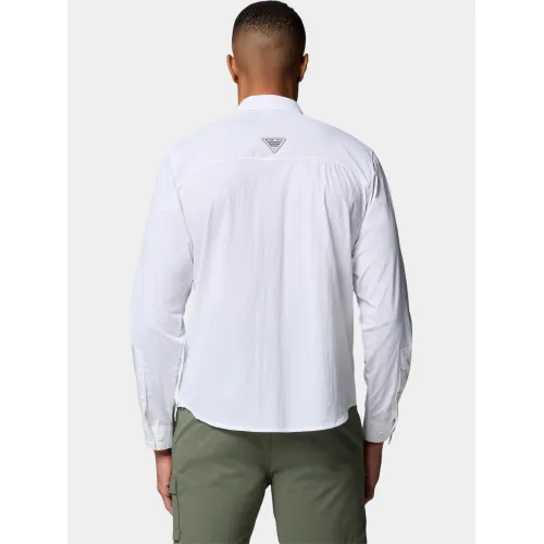 Columbia Wild Cast Long Sleeve Shirt Férfi Ing 100-White