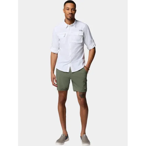 Columbia Wild Cast Long Sleeve Shirt Férfi Ing 100-White