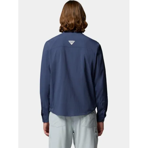 Columbia Wild Cast Long Sleeve Shirt Férfi Ing 466-Nocturnal