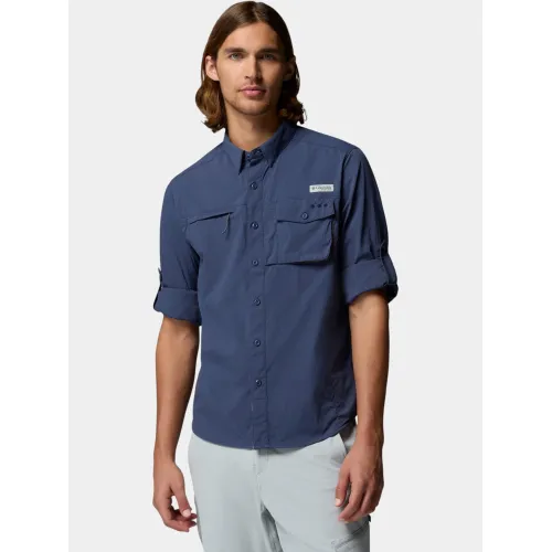 Columbia Wild Cast Long Sleeve Shirt Férfi Ing 466-Nocturnal