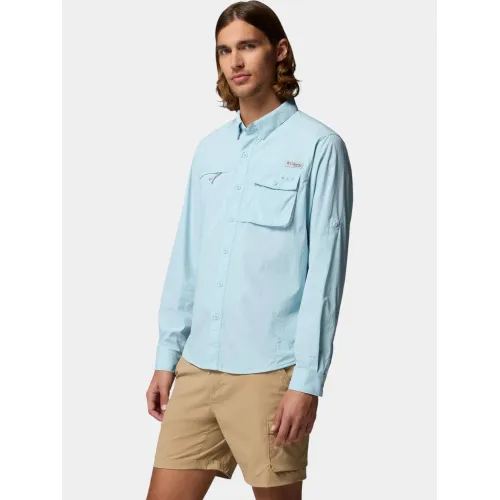 Columbia Wild Cast Long Sleeve Shirt Férfi Ing 482-Marine Light