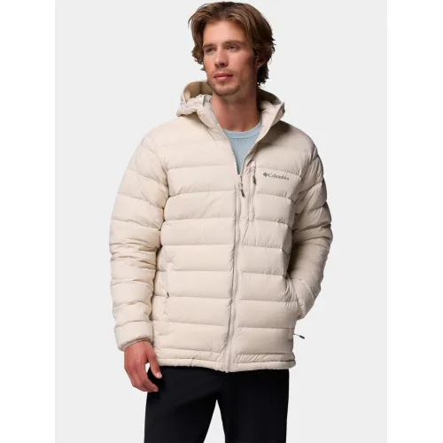 Columbia Drift Peak Stretch Down Hooded Jacket Férfi Utcai Kabát 278-Dark Stone