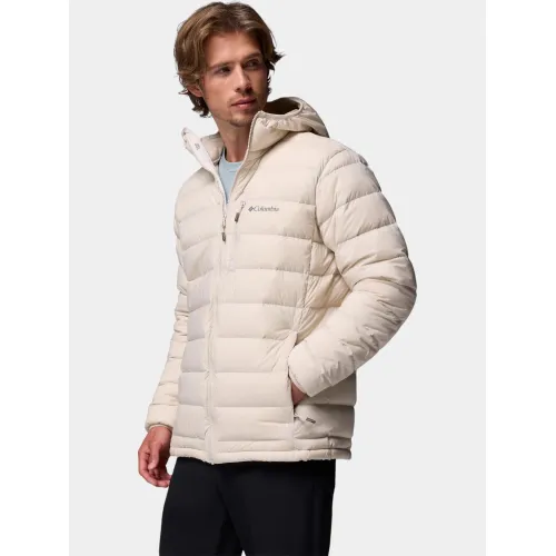 Columbia Drift Peak Stretch Down Hooded Jacket Férfi Utcai Kabát 278-Dark Stone