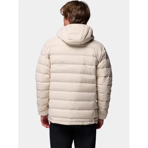 Columbia Drift Peak Stretch Down Hooded Jacket Férfi Utcai Kabát 278-Dark Stone
