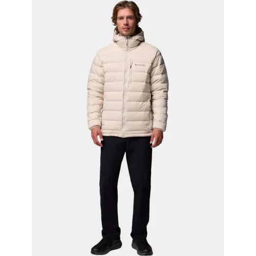 Columbia Drift Peak Stretch Down Hooded Jacket Férfi Utcai Kabát 278-Dark Stone