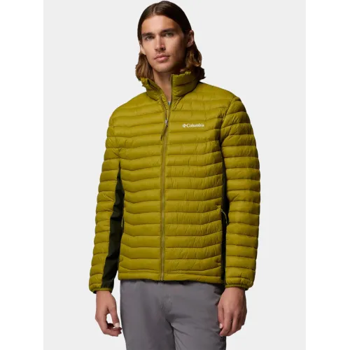 Columbia Powder Pass Hybrid Jacket Férfi Utcai Kabát 379-Mossy Green