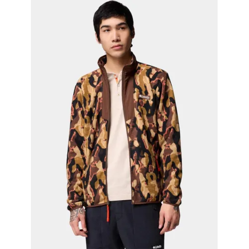 Columbia Sequoia Grove Printed Full Zip Férfi Polár, Softshell, Középréteg 256-Tobacco