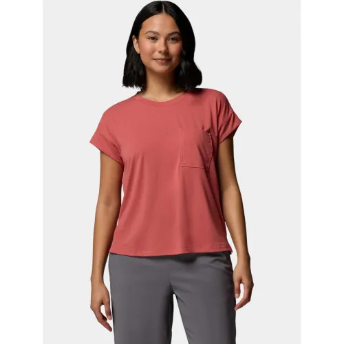 Columbia Daniela Falls Short Sleeve Shirt Női Póló 643-Washed Red