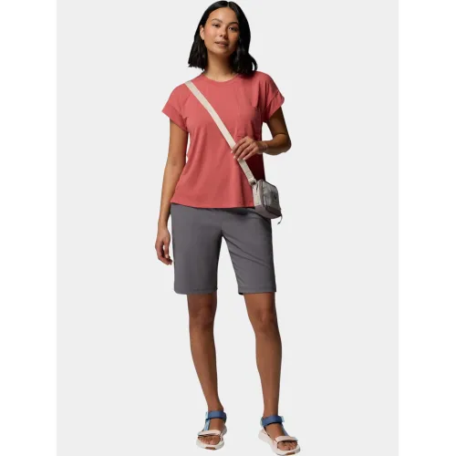 Columbia Daniela Falls Short Sleeve Shirt Női Póló 643-Washed Red