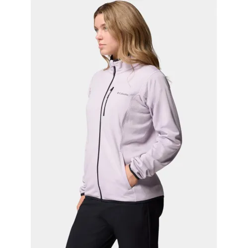 Columbia Essential Hike Grid Fleece Full Zip Női Polár, Softshell, Középréteg 551-Lavender Pearl