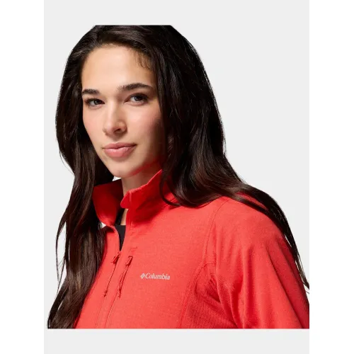 Columbia Essential Hike Grid Fleece Half Zip Női Polár, Softshell, Középréteg 606-Poppy Red