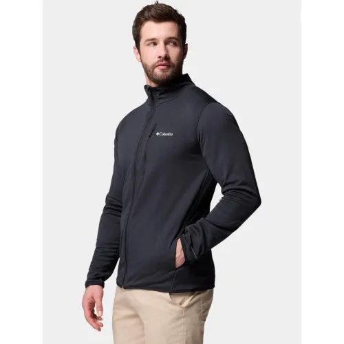 Columbia Essential Hike Grid Fleece Full Zip Férfi Polár, Softshell, Középréteg 010-Black