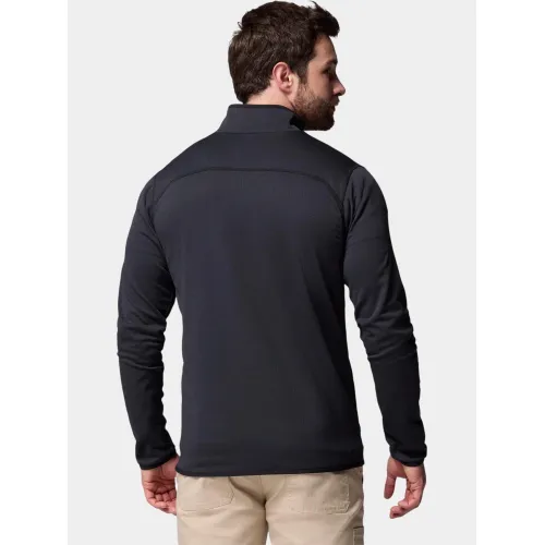 Columbia Essential Hike Grid Fleece Full Zip Férfi Polár, Softshell, Középréteg 010-Black