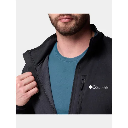Columbia Essential Hike Grid Fleece Full Zip Férfi Polár, Softshell, Középréteg 010-Black