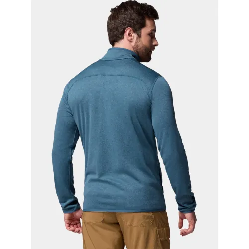 Columbia Essential Hike Grid Fleece Full Zip Férfi Polár, Softshell, Középréteg 429-Everblue