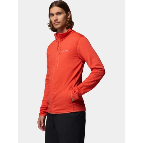 Columbia Essential Hike Grid Fleece Full Zip Férfi Polár, Softshell, Középréteg 845-Super Sonic