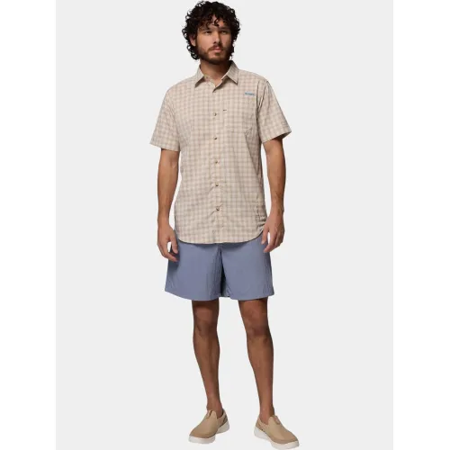 Columbia Harbor Peak Short Sleeve Shirt Férfi Ing 270-Dark Stone