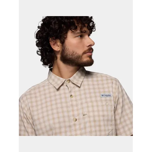 Columbia Harbor Peak Short Sleeve Shirt Férfi Ing 270-Dark Stone