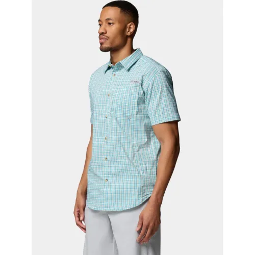 Columbia Harbor Peak Short Sleeve Shirt Férfi Ing 482-Marine Light