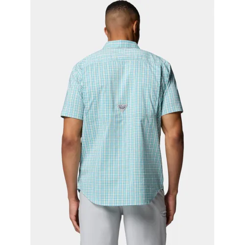 Columbia Harbor Peak Short Sleeve Shirt Férfi Ing 482-Marine Light
