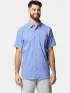 Columbia Harbor Peak Short Sleeve Shirt Férfi Ing 487-Vivid Blue Gingham
