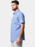 Columbia Harbor Peak Short Sleeve Shirt Férfi Ing 487-Vivid Blue Gingham