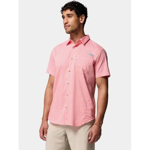 Columbia Harbor Peak Short Sleeve Shirt Férfi Ing 853-Melonade
