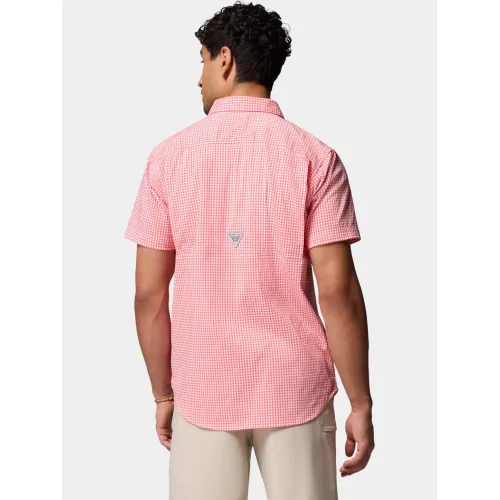 Columbia Harbor Peak Short Sleeve Shirt Férfi Ing 853-Melonade