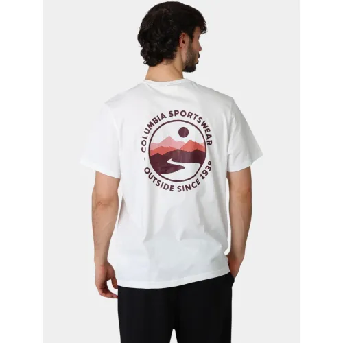 Columbia CSC Outdoor Back Graphic Tee Férfi Póló 101-White