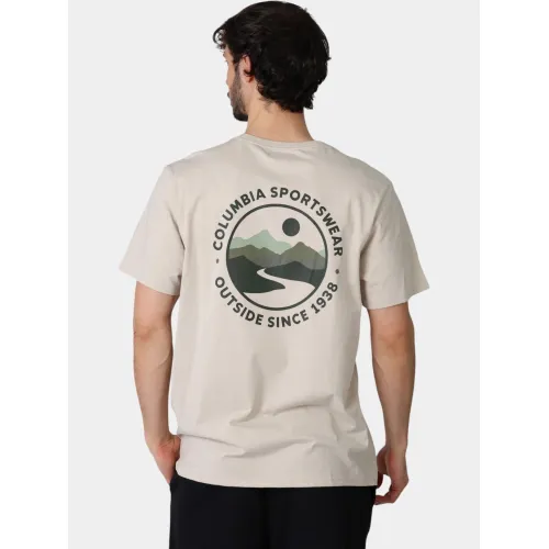 Columbia CSC Outdoor Back Graphic Tee Férfi Póló 278-Dark Stone