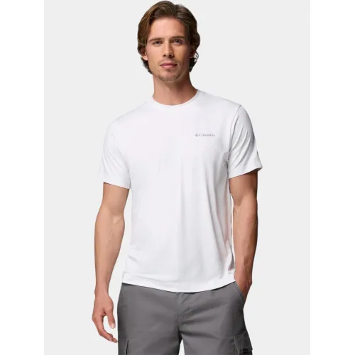 Columbia Parsons Point Short Sleeve Logo Tee Férfi Póló 100-White