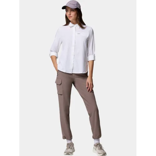 Columbia Silver Ridge Utility II Long Sleeve Shirt Női Ing, Blúz 100-White