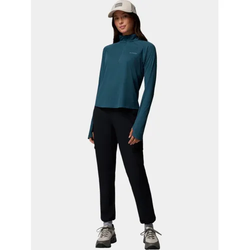 Columbia Stealth Spring Long Sleeve Half Zip Tee Női Hosszú ujjú póló 429-Everblue