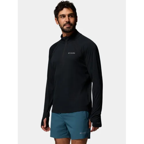 Columbia Stealth Spring Long Sleeve Half Zip Tee Férfi Hosszú ujjú póló 010-Black