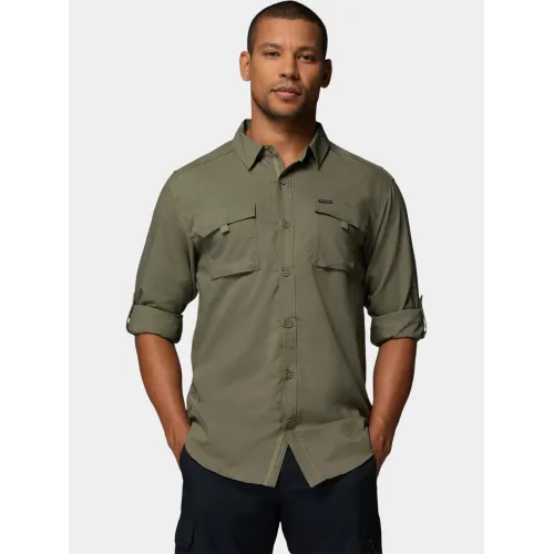 Columbia Silver Ridge Utility II Long Sleeve Shirt Férfi Ing 397-Stone Green
