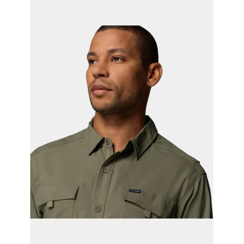 Columbia Silver Ridge Utility II Long Sleeve Shirt Férfi Ing 397-Stone Green