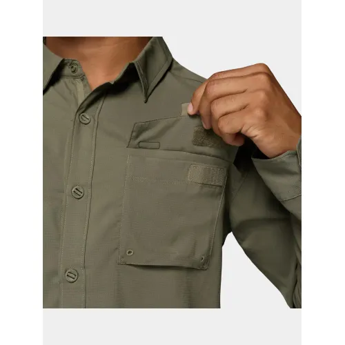 Columbia Silver Ridge Utility II Long Sleeve Shirt Férfi Ing 397-Stone Green